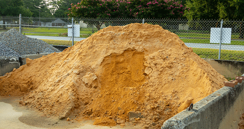 pile of fill sand