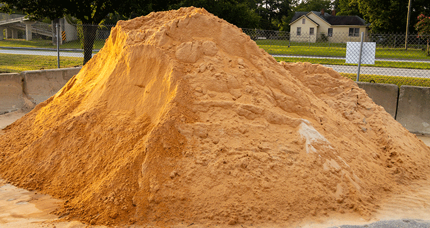 pile masonry sand