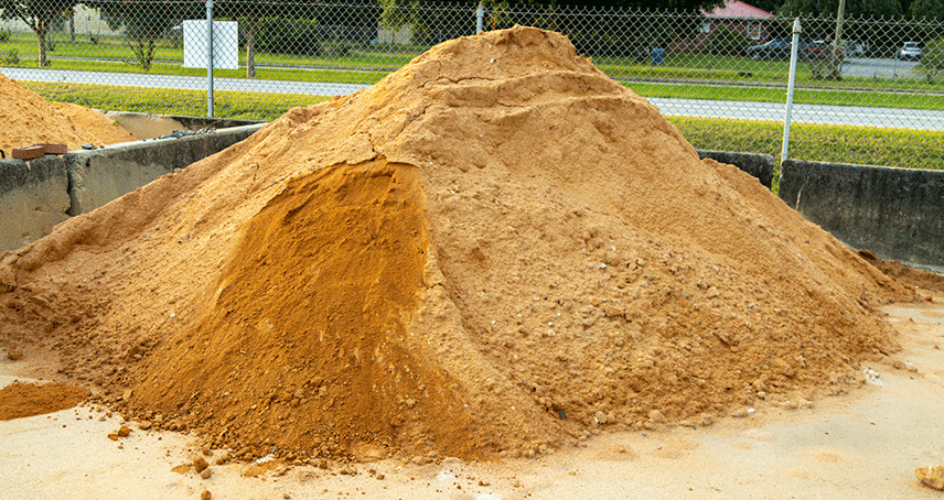 pile of sand clay